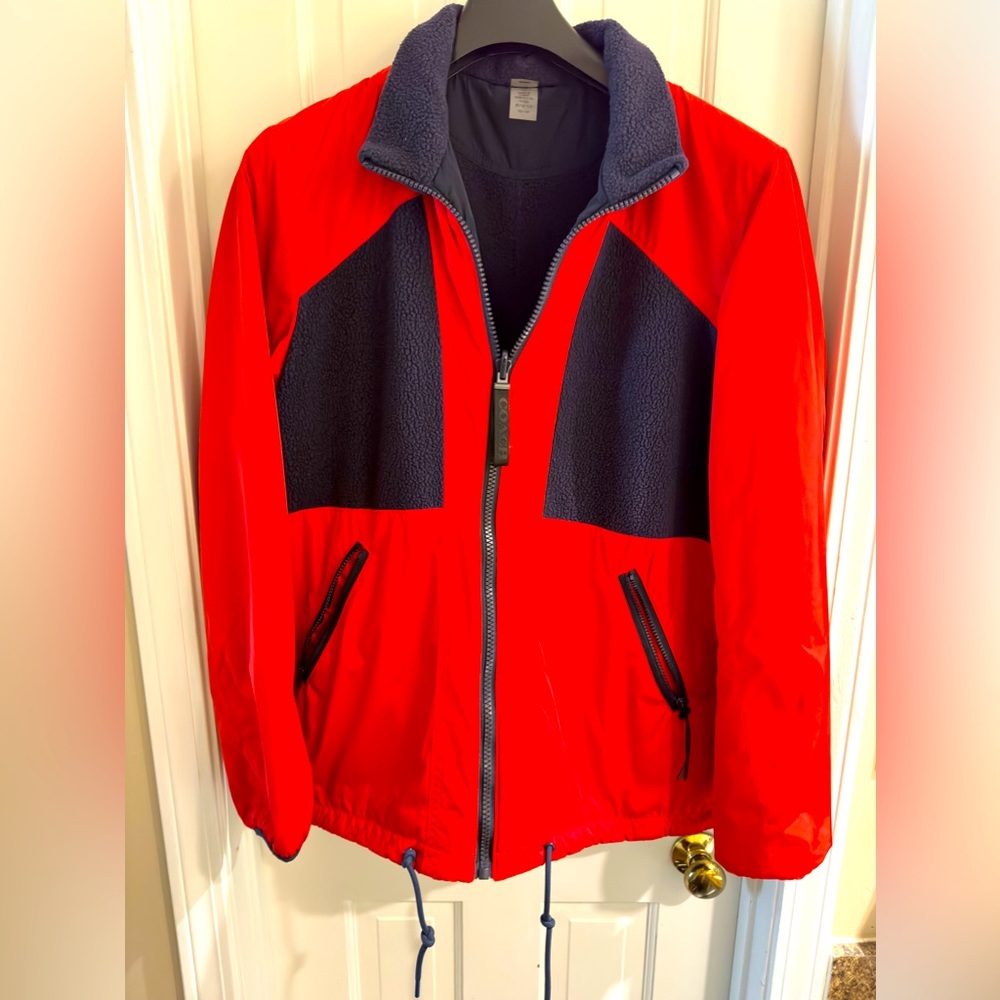 Men’s Coach Ski Jacket Red/ Blue Shearling lined XL